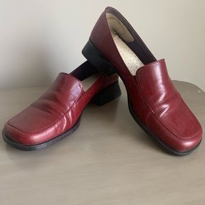 Nine West Red Leather Loafers